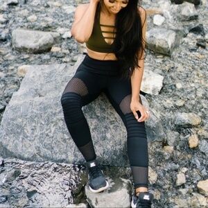 Zyia Active Light N Tight High Waisted Moto Leggings